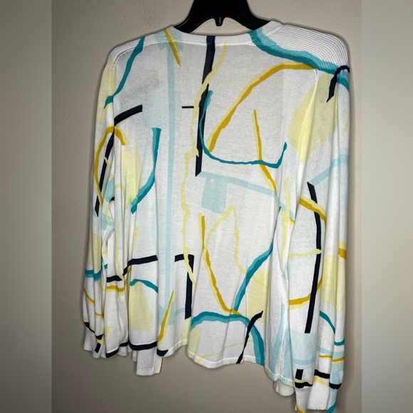 Chicos The Summer Romance Abstract Cardigan 2Xl - Picture 5 of 12